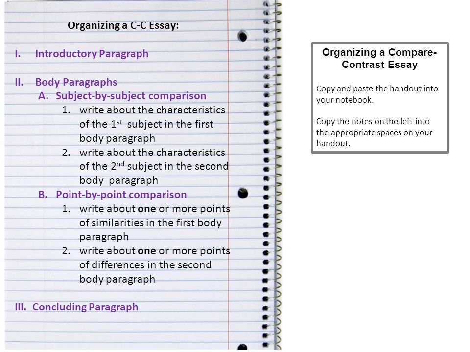 Compare And Contrast Essay Writing Tips